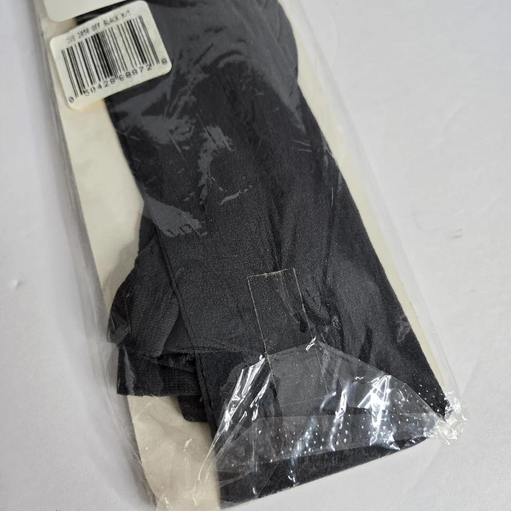 CVS Color Fashion Pantyhose Off Black Size Medium Tall Sandal Foot VTG NWT